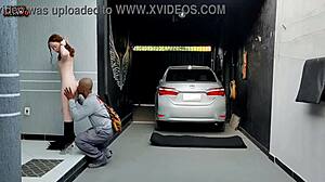 wife surprises husband with sensual outfit