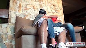 a married latina brunette cheats with a big brazilian cock, sucking and fucking passionately