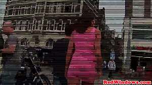 Threeway Sex with Tourist Getting Cocksucked by Hookers in Amsterdam Streets