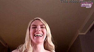 Blonde Celestina Blooms hired by Seth Brogan as his slutty assistant!