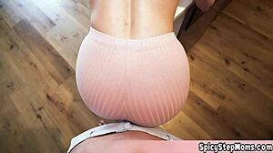 My brunette stepmom insists I need to nail her in this POV handjob scene