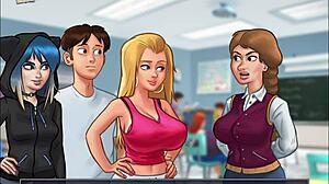 Blonde College Girl Gets Big Ass Fucked In Summertime Saga