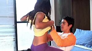 Carina 18 Bends Over For Hard Doggystyle Fucking With Small Tits