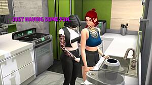 My goth girlfriend in the sims 4 futanari adventure part 1