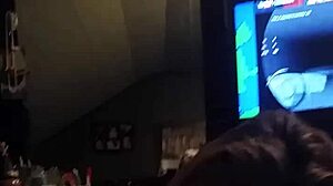 Intriguing handjob session with hints of blowjob pleasure