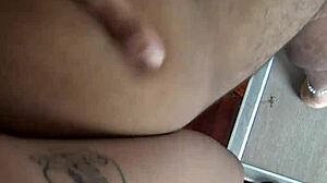 Well endowed black man takes POV as Latino stud with toned lifestyle pleases