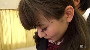 Kaon Sugiura seduces teacher in uniform for naughty blowjob and creampie