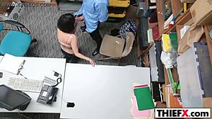 Why does teen thief Penelope Reed suck my big cock in the office garage?