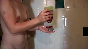 Catherine Fingers Her Pussy While Bathing In The Shower