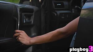 amazing ebony teen scarlit scandal strips naked outdoors for playboy