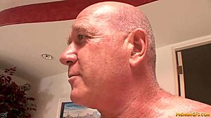 Blonde babe caught post-shower craving hard banging action