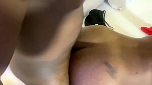 She bent over for intense anal doggystyle, taking a creampie to satisfy his crazy demand.