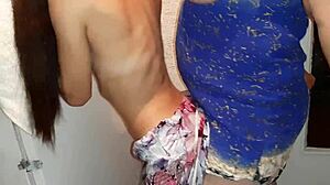 I strap on and fuck her passionately in the kitchen until my husband catches us