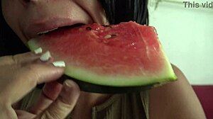 Horny French Amateur Milf Wants Juicy Watermelon