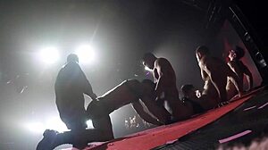 Porn stars wild orgy at the club!