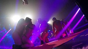Porn stars wild orgy at the club!