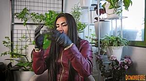 leather gloves and fetish sounds in this asmr session