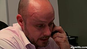 Horny Milf in Stockings Squirts from Fingering Her Trimmed Pussy