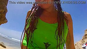 intense fucking on paradise beach with screaming orgasms