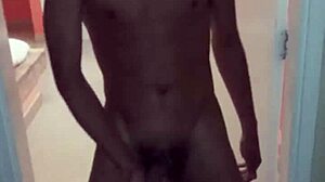 Twink Feels Intense Pleasure Stroking His Big Gay Cock Alone