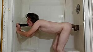 Taking two thick black dildos in fuck holes