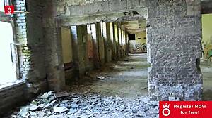 Is Ashley Cumstar teasing that monster cock's cum in her mouth at the public dating bar?