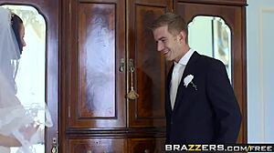 Brazzers showcases Simony Diamond's big butt on wedding day.