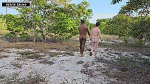 The sexy girl offers herself to the big guy