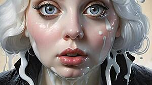 Anime Hentai Blowbang Covers Face In Cum With 100 Facials