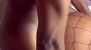 Thick ebony bent over for doggystyle blowjob from ex boyfriend