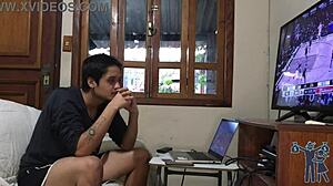 she annoyed me during the game so i had to handle it firmly