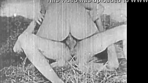 Vintage beauty bent over doggystyle