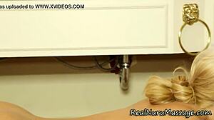 cute masseuse slammed in doggystyle nuru massage with monster cock