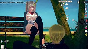 Wow! 3D Cartoon Gold-Haired JK in Hot Hentai Action!