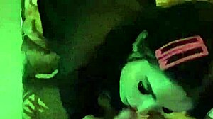 asian girl in lingerie tattoo gives blowjob top