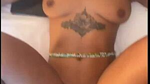 Mena Carlisle fucks big black cock she just met intensely.