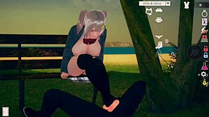 Wow! 3D Cartoon Gold-Haired JK in Hot Hentai Action!