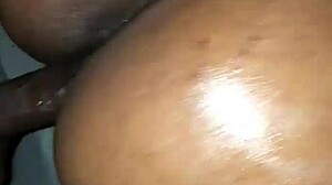 Juicy oiled big ass BBW ebony babe getting fucked hard