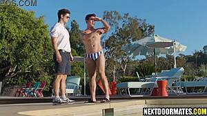 I seducing the new pool guy, hot jock Dakota Payne.