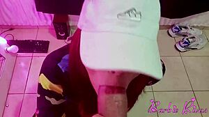 Skinny Argentinian Teen Strokes Big Cock in Homemade Villa Scene