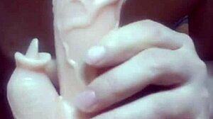 Wow, Asian Babe's Pussy Thrilled by Huge Vibrator Toy!