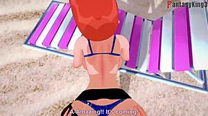 Gwen Tennyson Bikini Sex on Public Beach