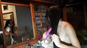 Alice Lemes Se Prepara Para Uma Cena Para Hardbrazil - By Binho Ted