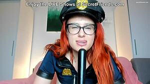 Police officer Angel Wicky reports for duty