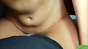 latina teen gets cumshot in pov while boyfriend watches