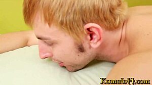 Teen brunette fucks masseuse intensely