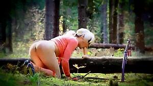 hey, check this wild shemale samurai getting off outdoors