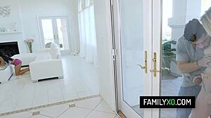 Hot blonde stepmom Laura Bentley releases frustrations by fucking perv stepson