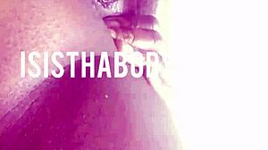 Ebony Girl Licking and Squirting Juicy Pussy