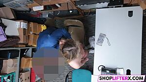 Shoplifting Cutie Helpless Against Big Cock in Office!